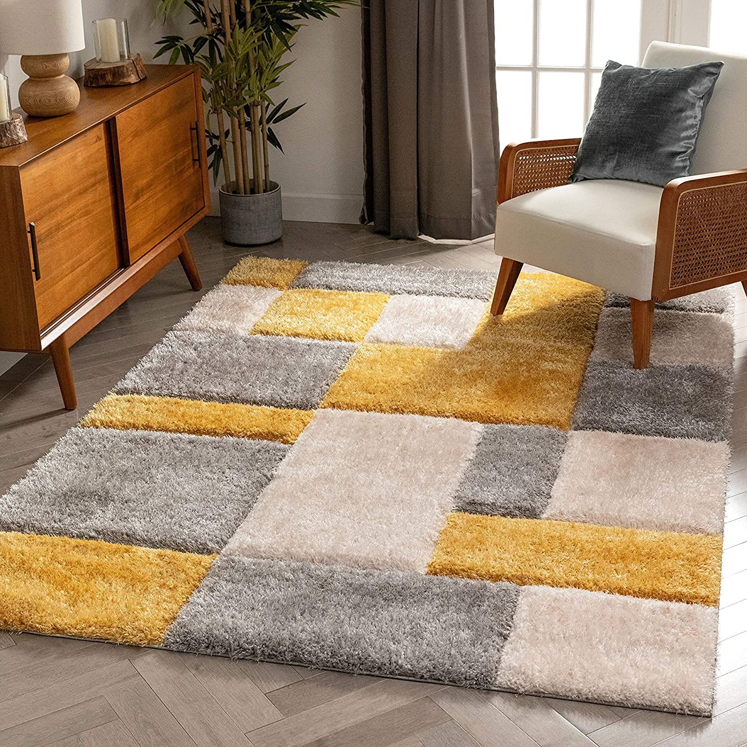 Zig-Zag Modern Geometric Harmony Rug - Nestern