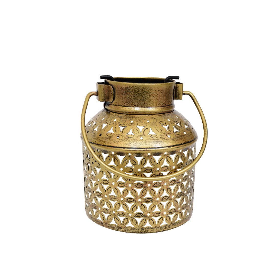 Wall-Mounted Lantern with Intricate Cutwork - Nestern