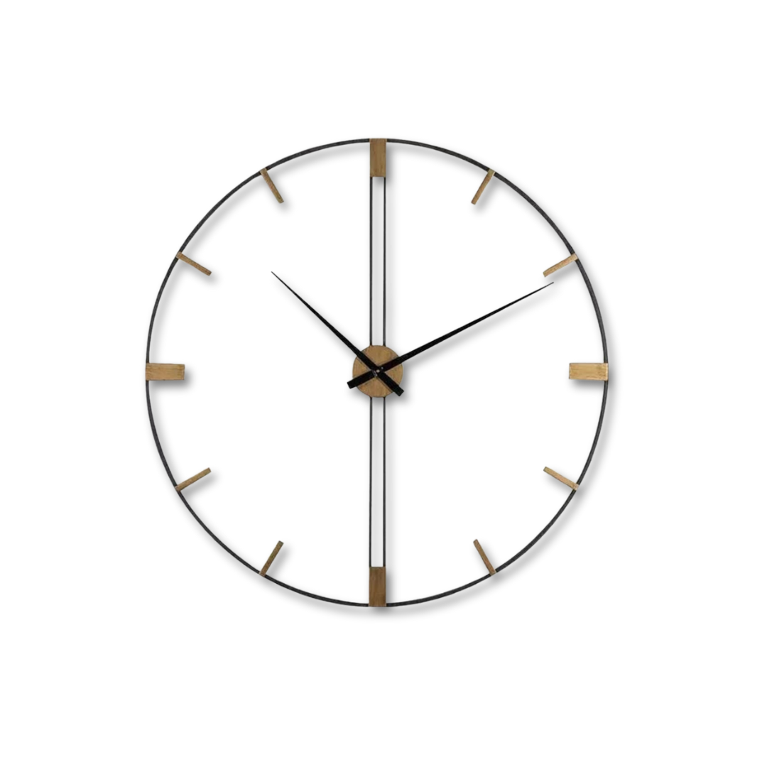 Large Modern Metal Wall Clock – Minimalist Industrial Decor