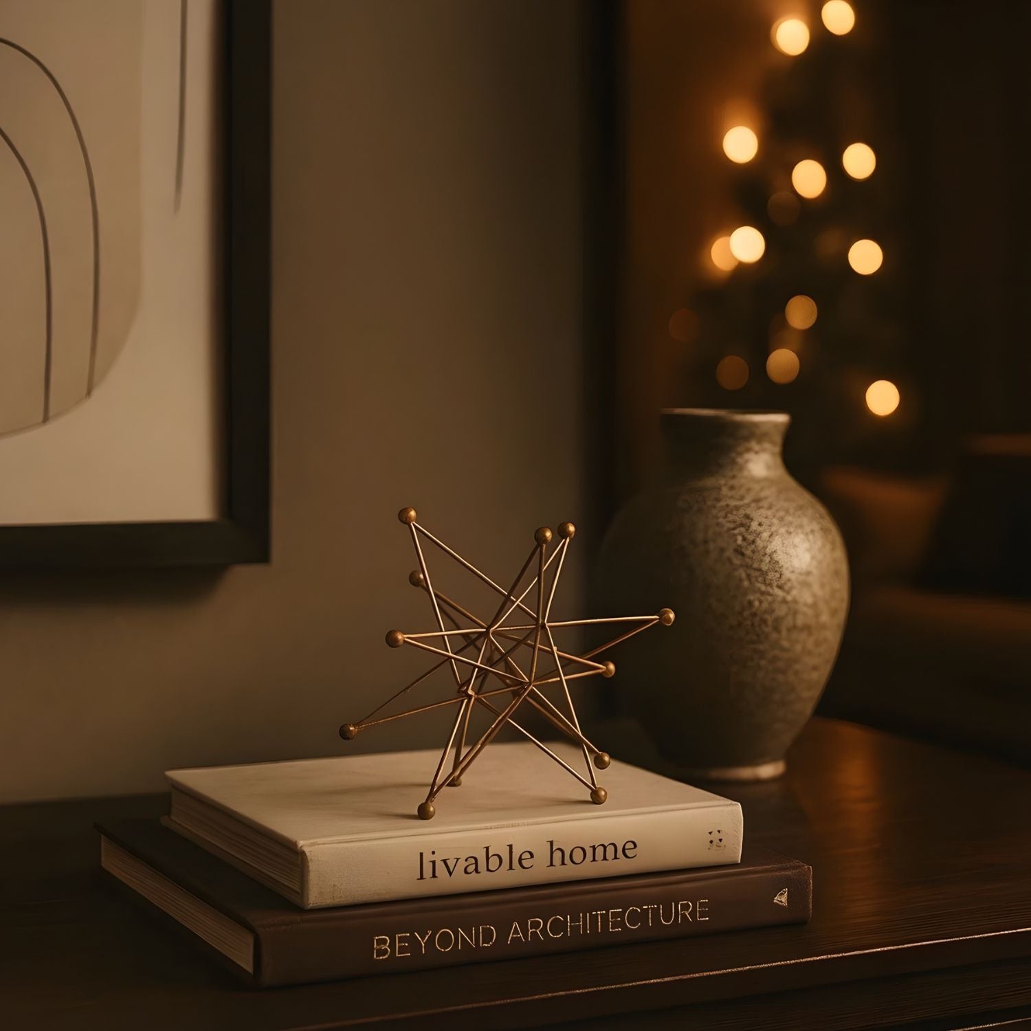 Modern Celestial Star Metal Artifact For Elegant Home Decor