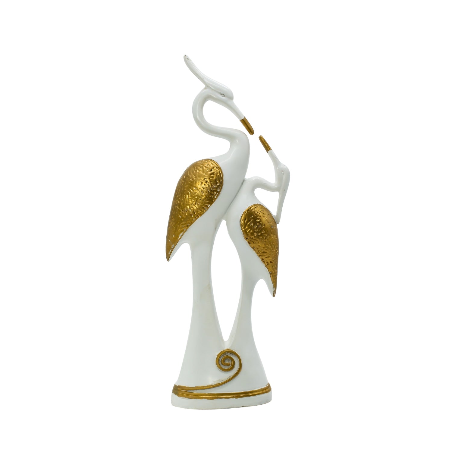 Graceful Crane Decor With Gold Detailing For Elegant Spaces