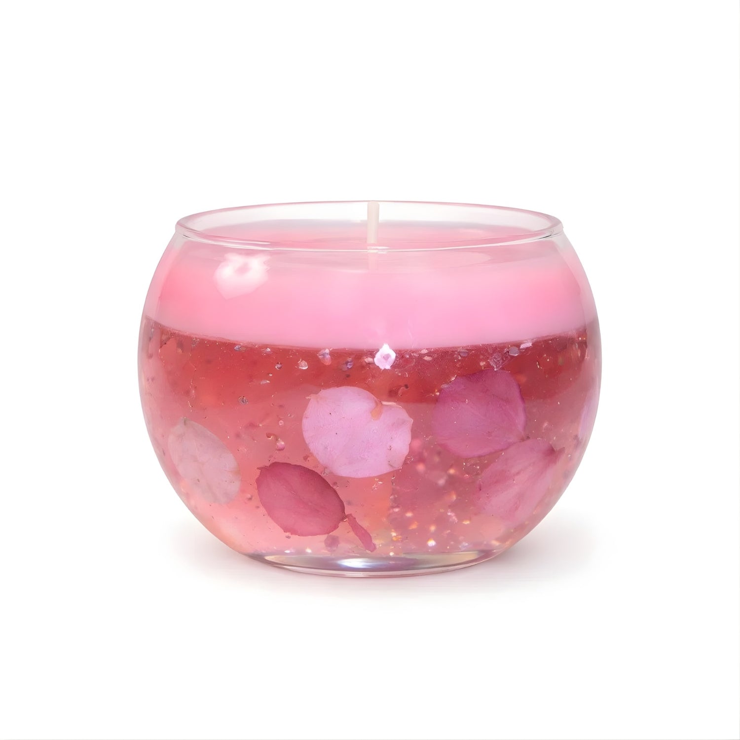 Blush Glow Floral Glass Candle For Soft Romantic Ambience
