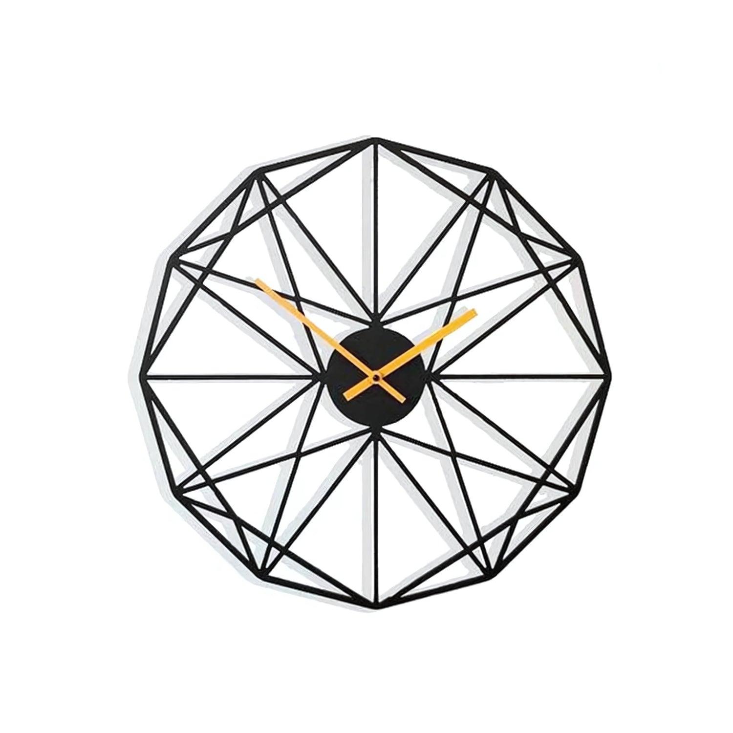 Black Metal Analog Wall Clock 24 Inches Adding Unique Charm