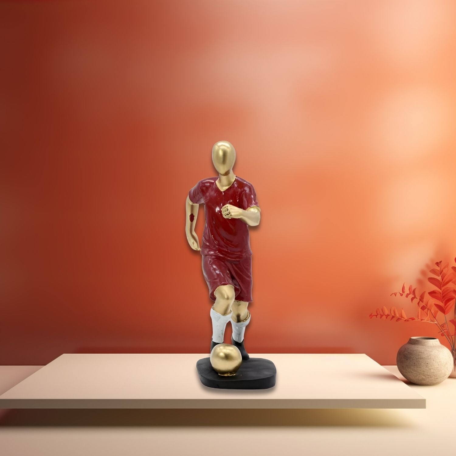 Football Player Statue Decorative Showpiece for Home, Living Room, Office Decor