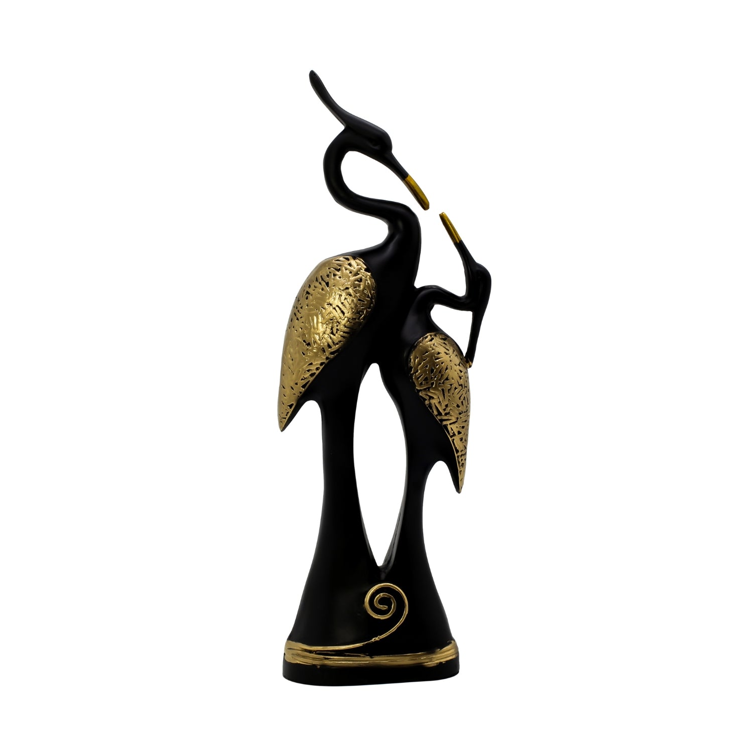 Graceful Crane Decor With Gold Detailing For Elegant Spaces