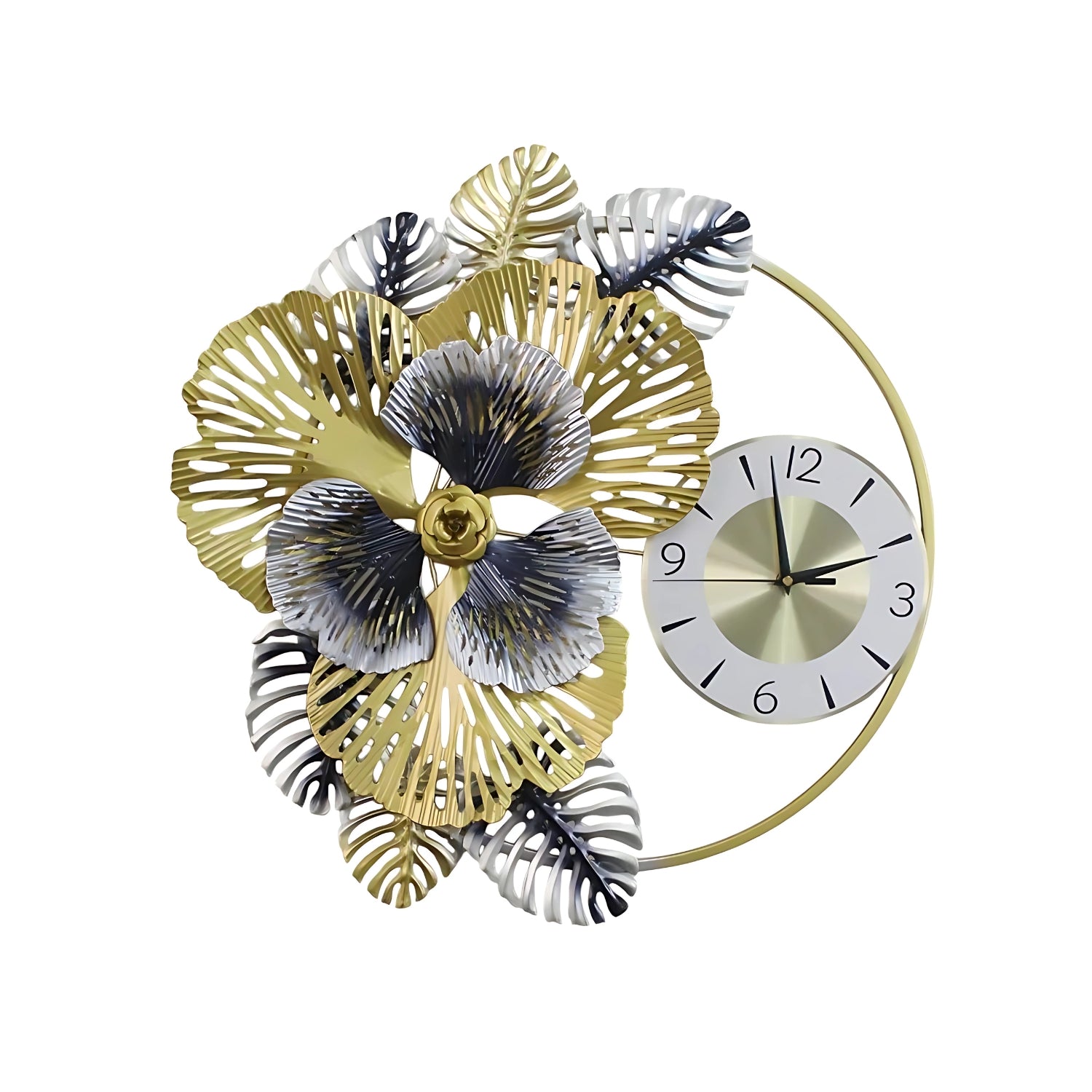 Luxury Floral Wall Clock Blooming With Elegance & Timeless Style