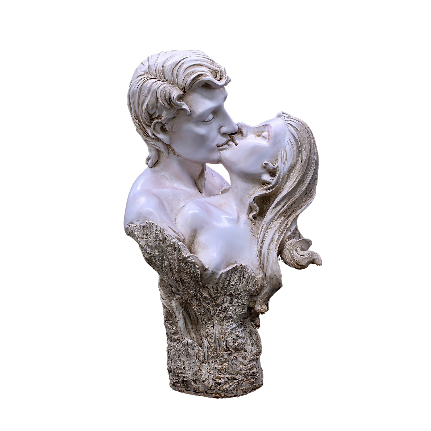 Elegant Valentine Couple Kiss Sculpture For Romantic Home Decor Accent