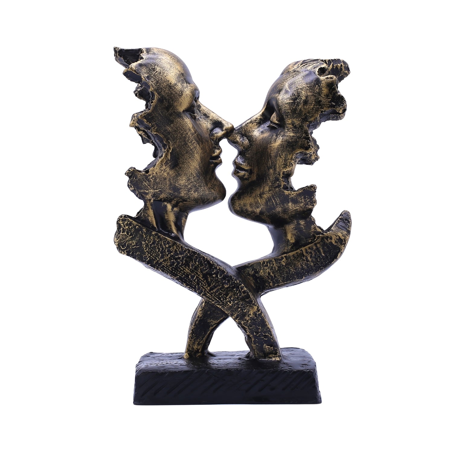 Abstract Romantic Couple Sculpture For Home Office & Table Decor