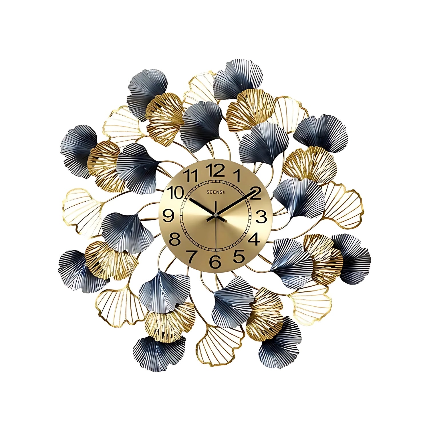 Silent Luxury Ginkgo Leaf Metal Wall Clock Bringing Nature Inspired Elegance