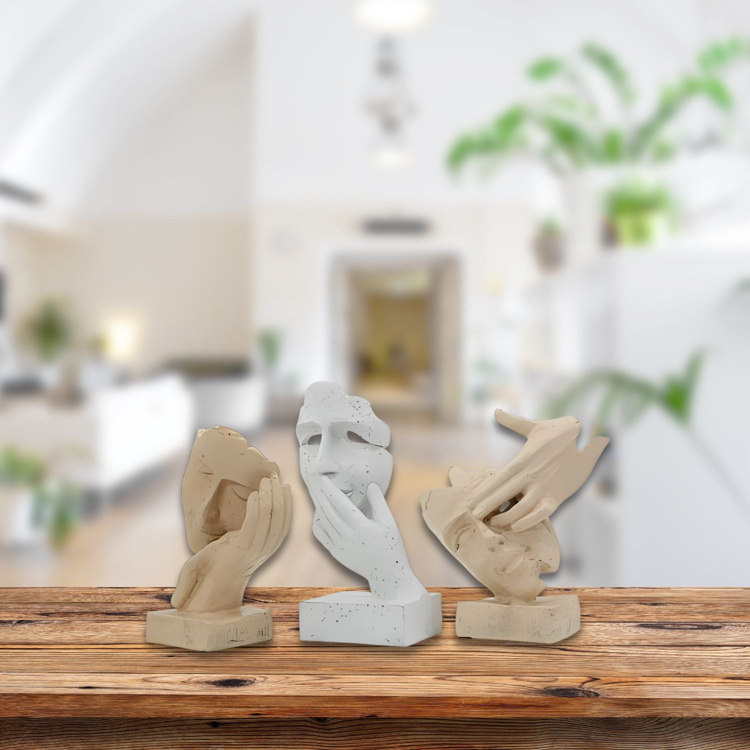 Human face with Hand on Mouth Showpiece for Home Decor