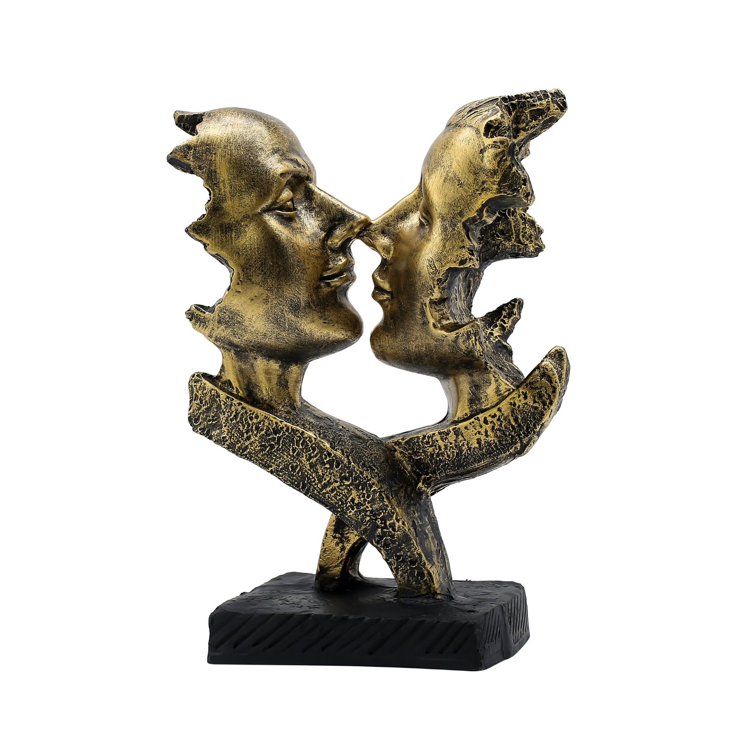Abstract Romantic Couple Sculpture For Home Office & Table Decor