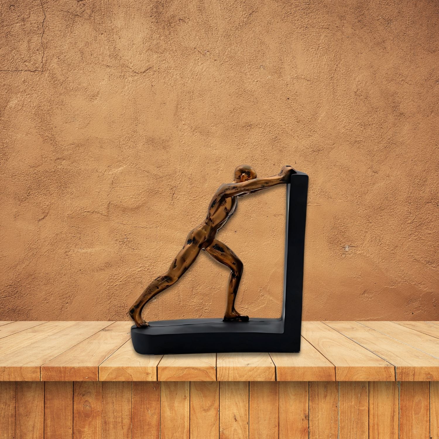 Push Man Showpiece for Home Decor Gift Items Living Room