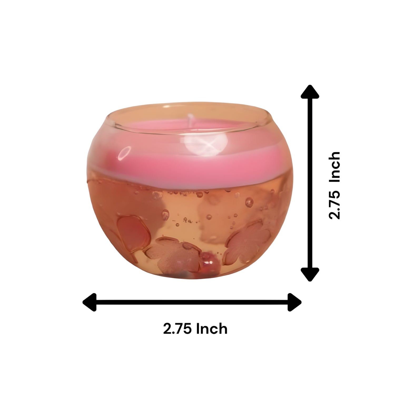 Blush Glow Floral Glass Candle For Soft Romantic Ambience