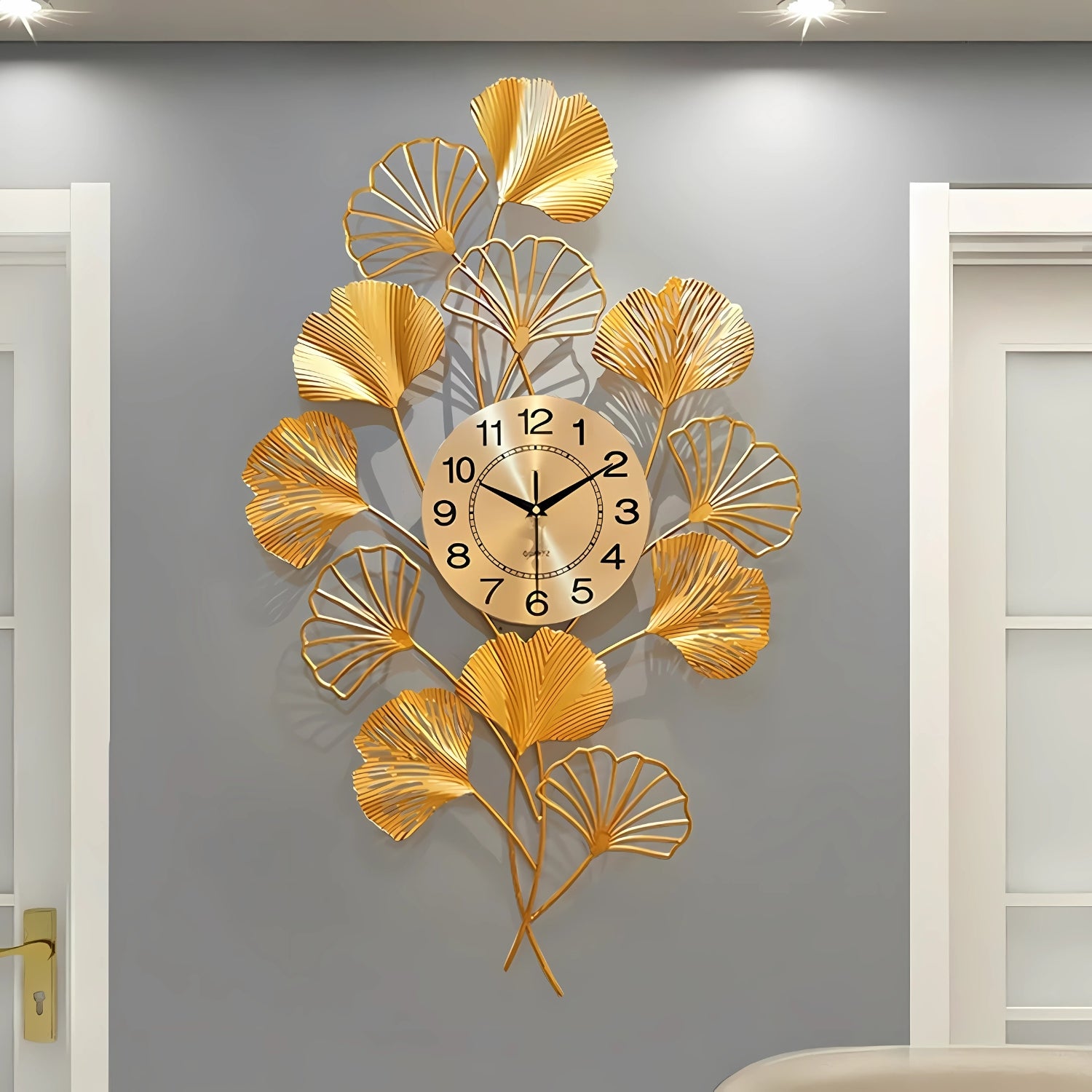 Goldy Star Wall Clock Enhancing Decor With Elegant Shine