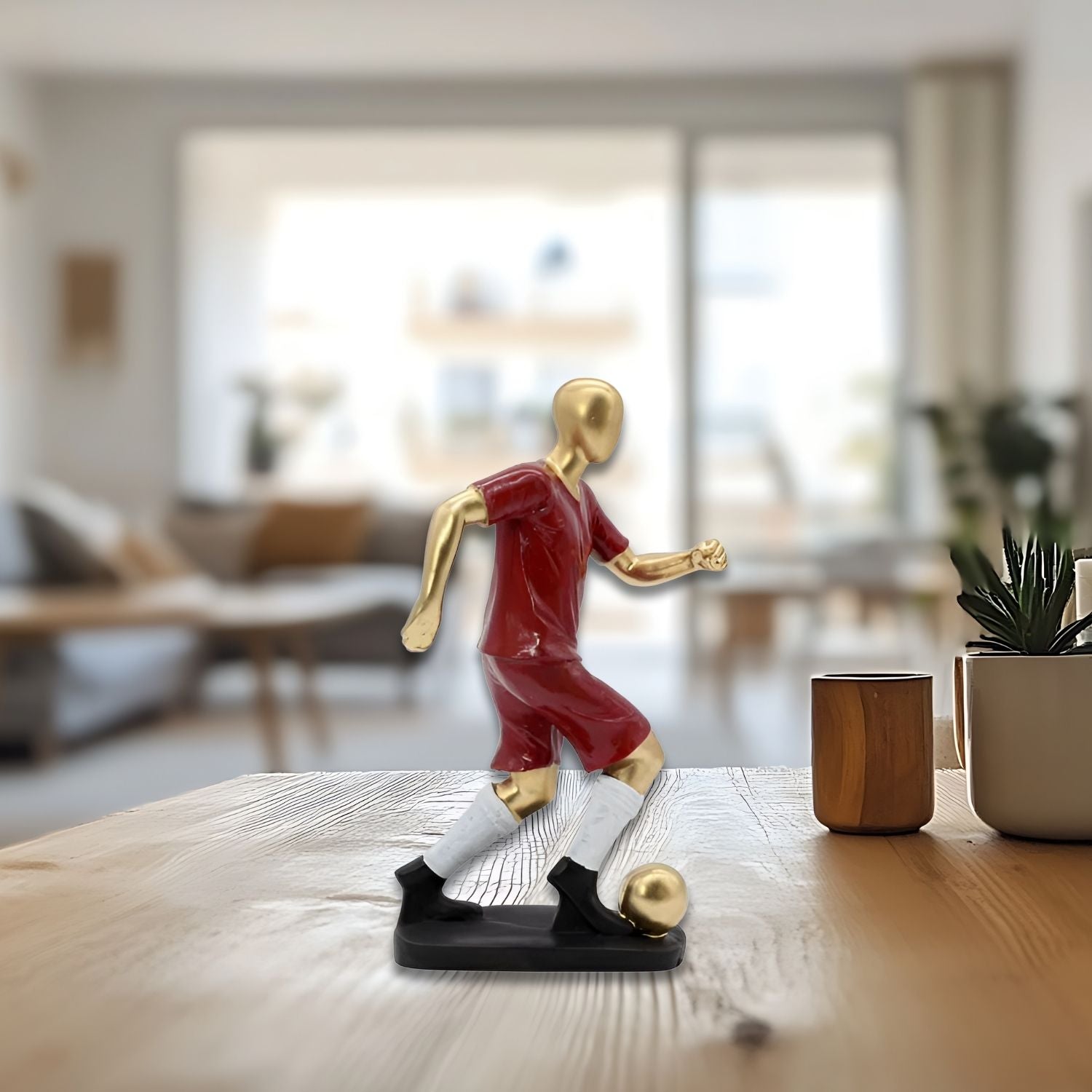 Football Player Statue Decorative Showpiece for Home, Living Room, Office Decor