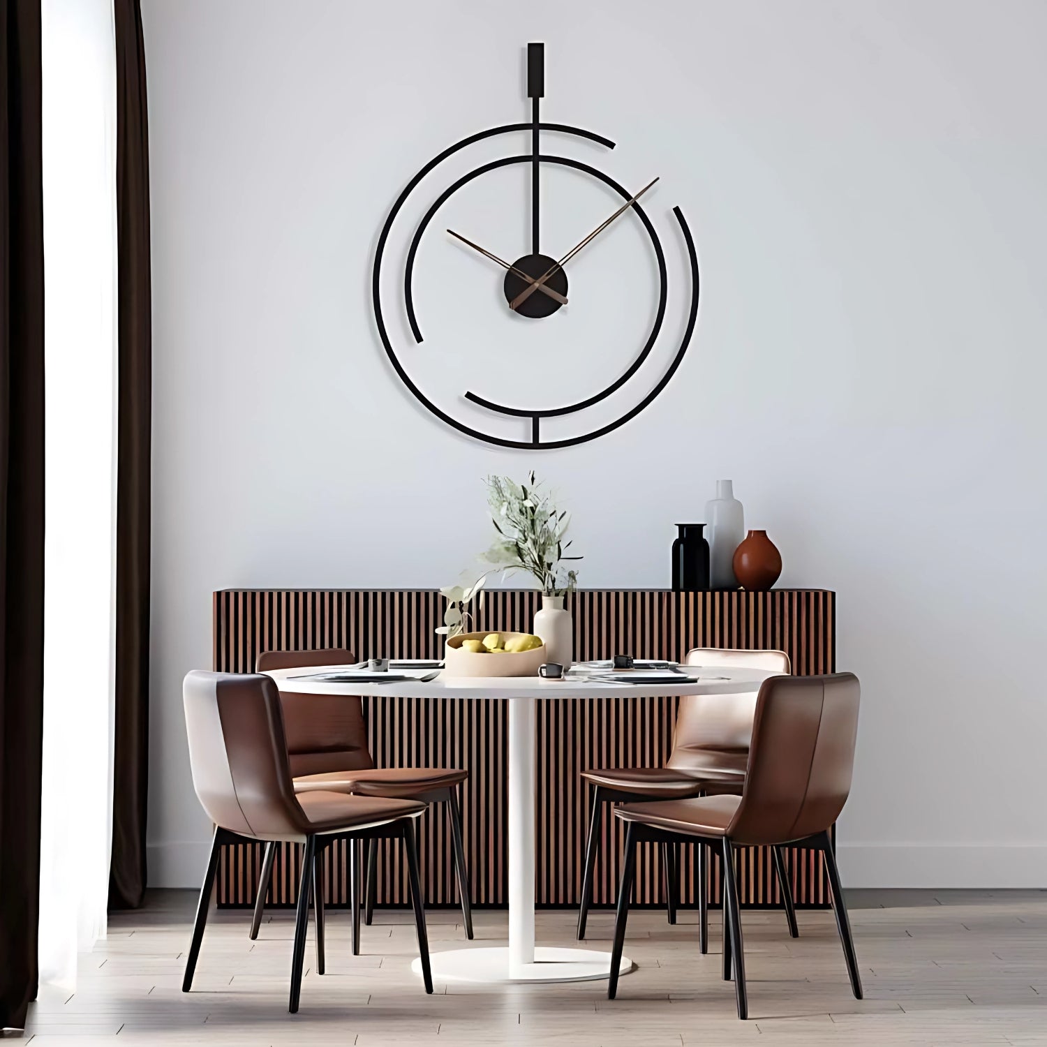 Minimalist Geometric Metal Rustic Wall Clock Redefining Modern Elegance