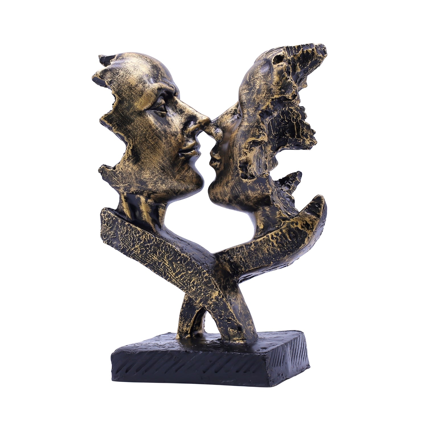 Abstract Romantic Couple Sculpture For Home Office & Table Decor