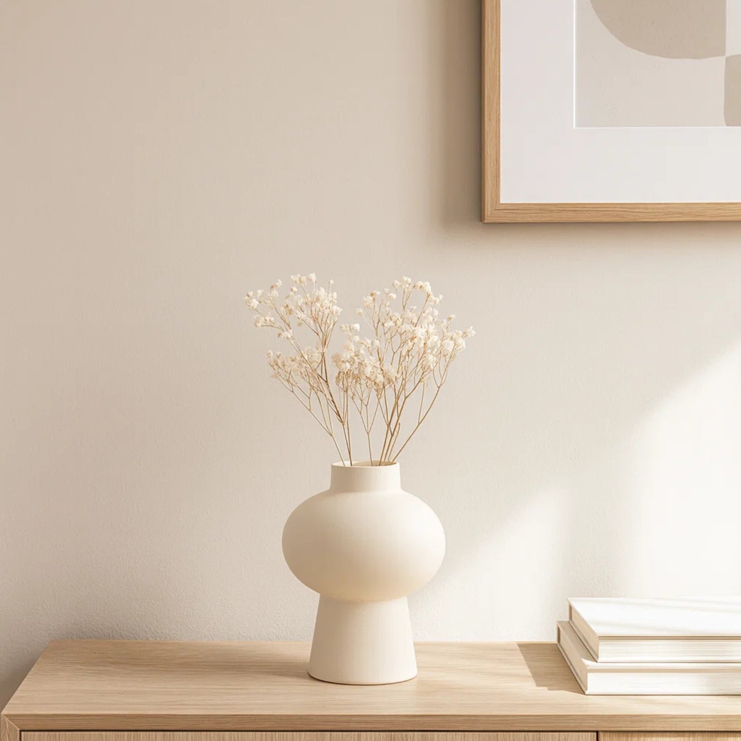 Elegant Minimalist Ceramic Mushroom Vase For Modern Home Decor