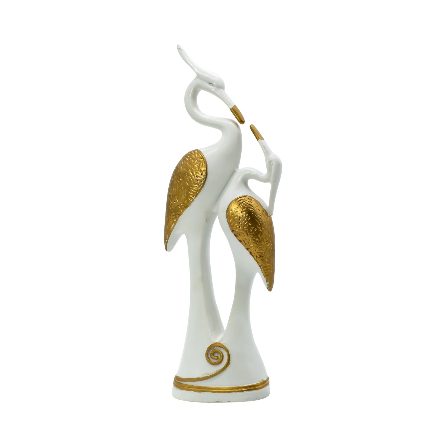 Graceful Crane Decor With Gold Detailing For Elegant Spaces