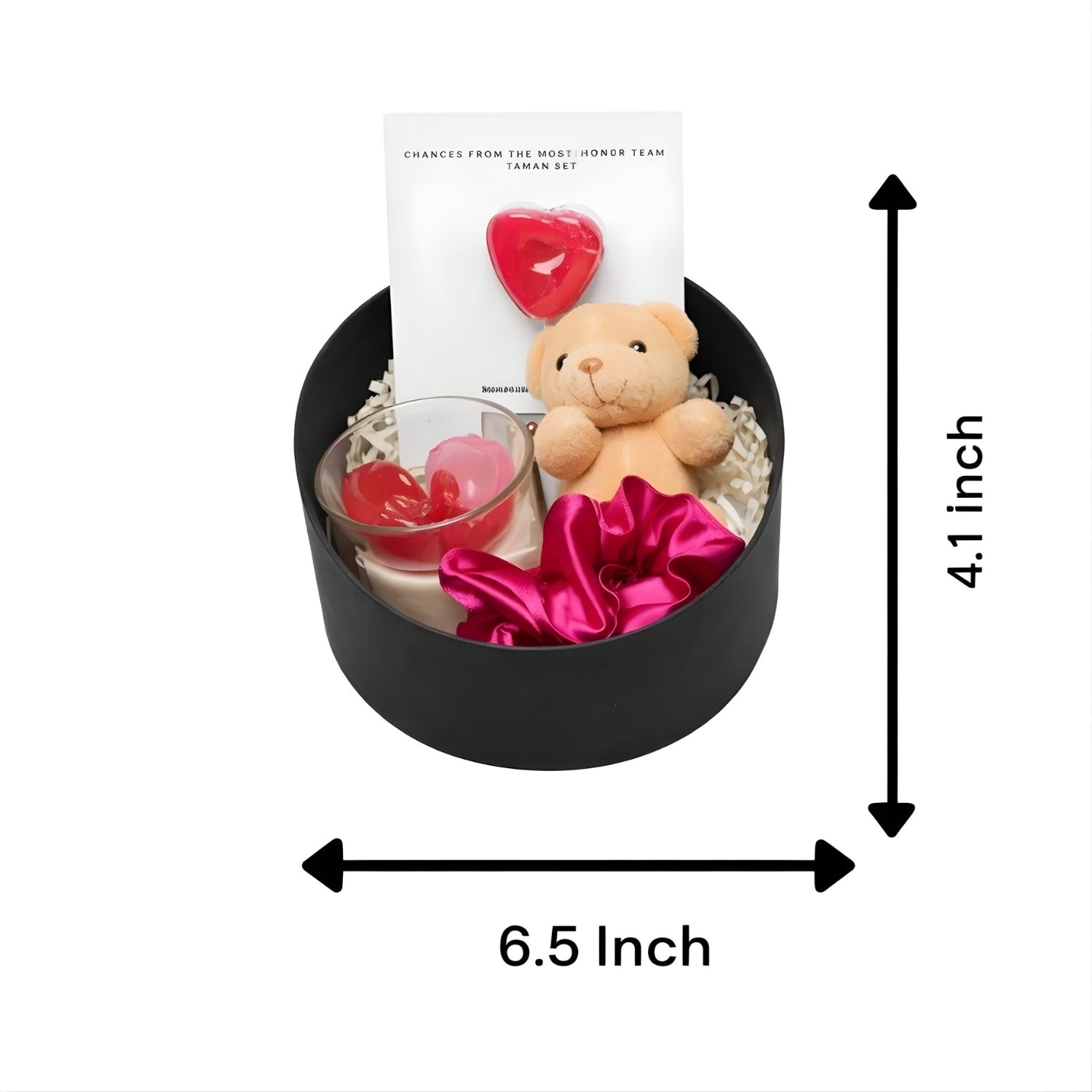 Elegant Love in a Box Valentine Gift Set With Candle Teddy
