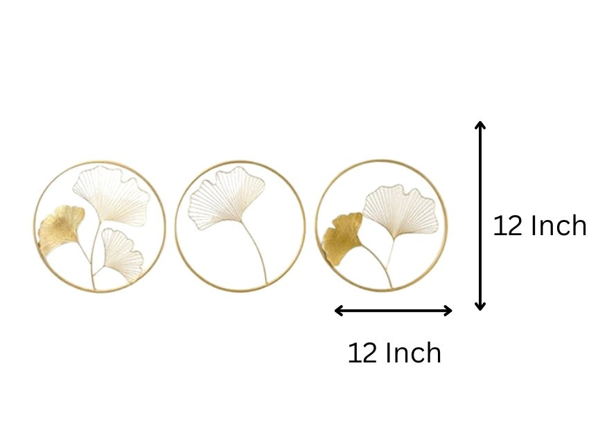 Elegant Metal Ginkgo Leaf Wall Art