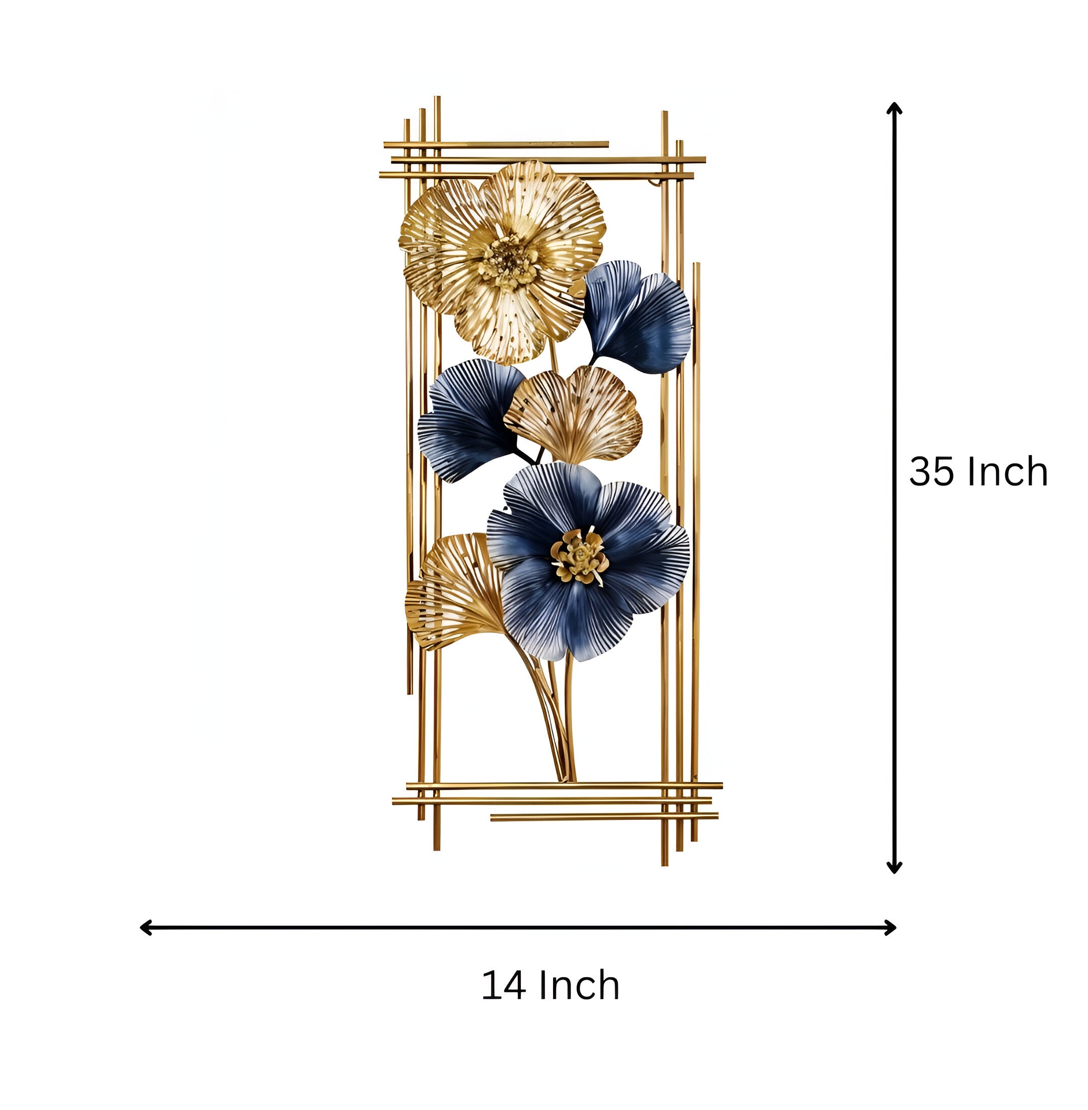 Luxury Golden Ginkgo Metal Wall Art