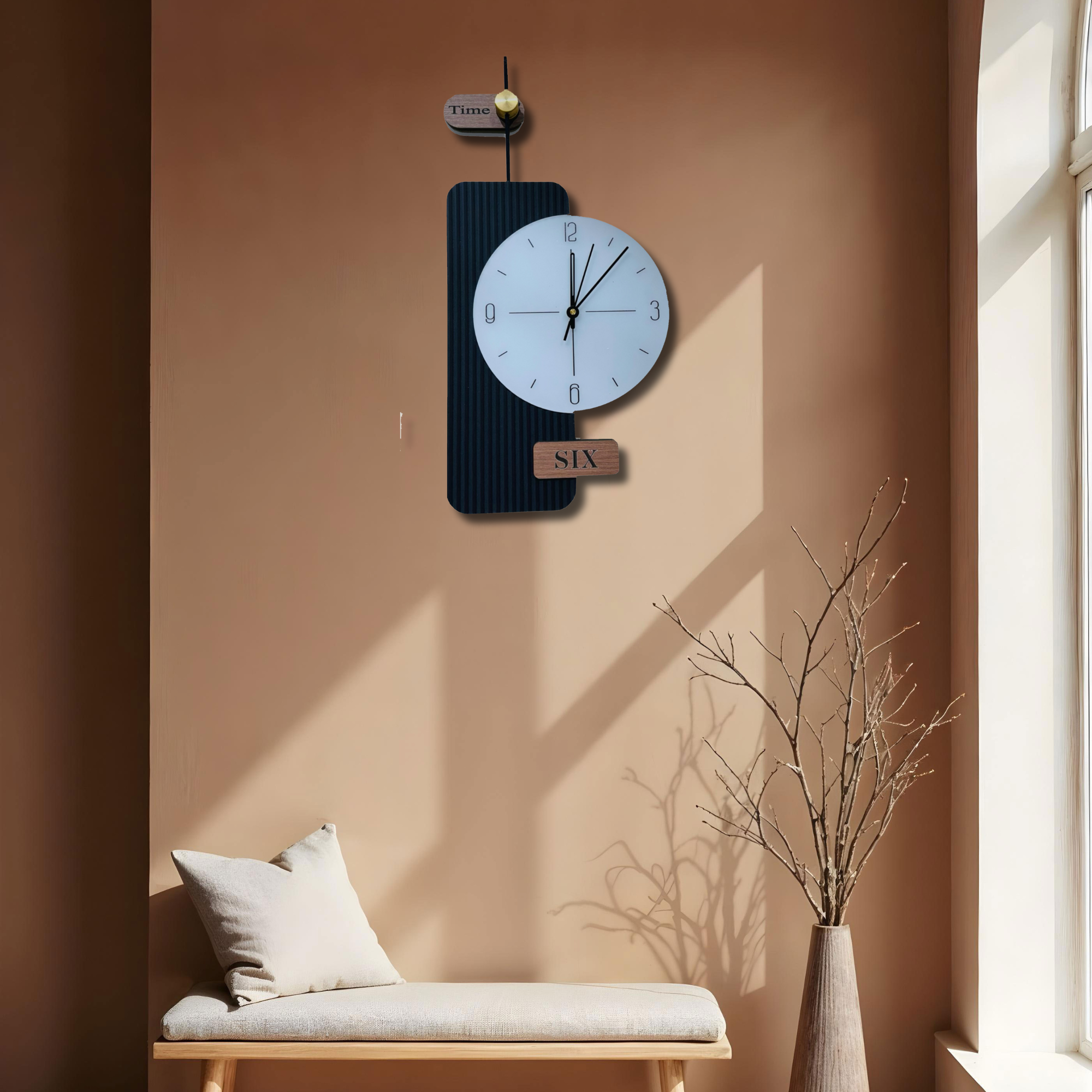 Minimalist Wall Clock with Modern Design – Stylish Black and White Timepiece for Home - Nestern