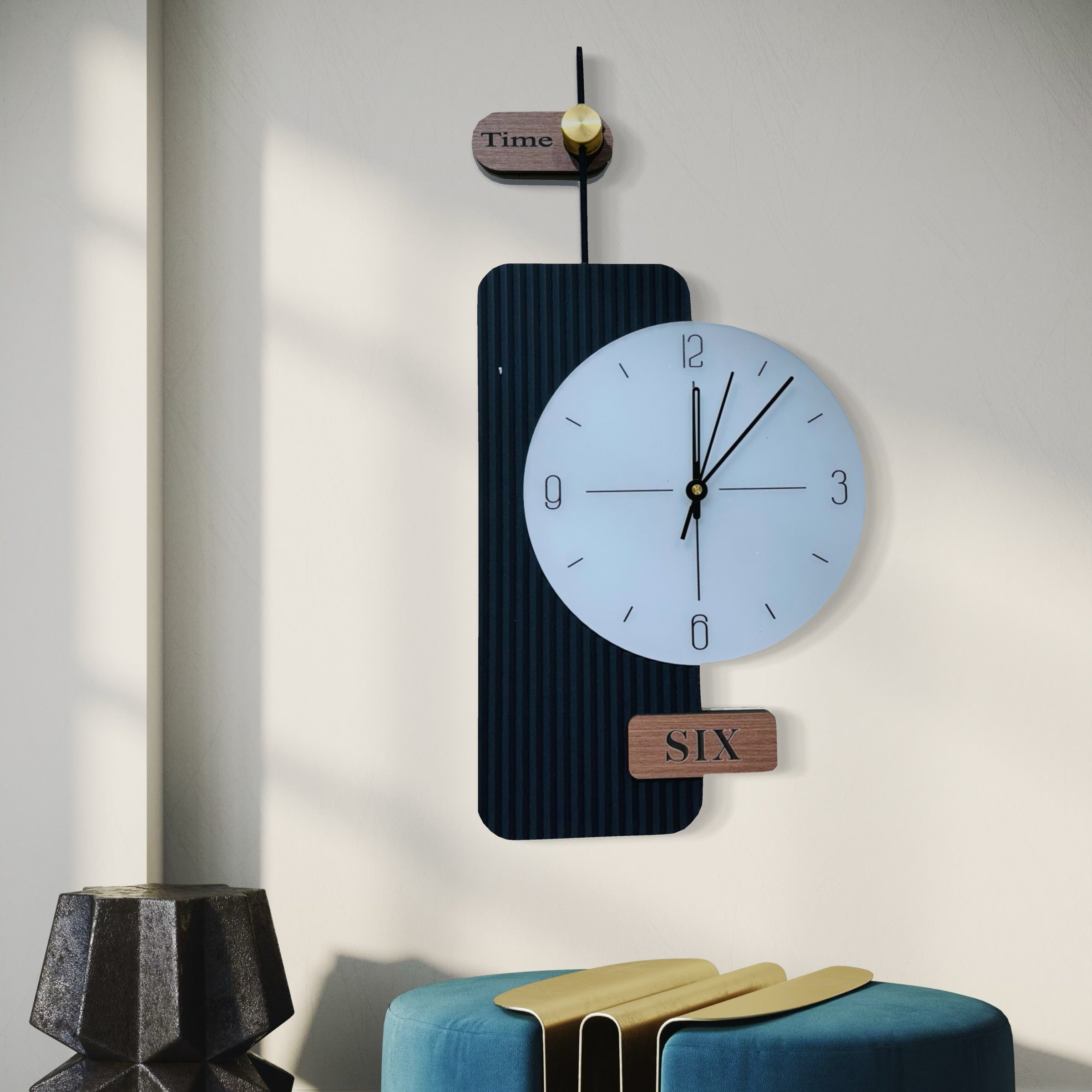 Minimalist Wall Clock with Modern Design – Stylish Black and White Timepiece for Home - Nestern