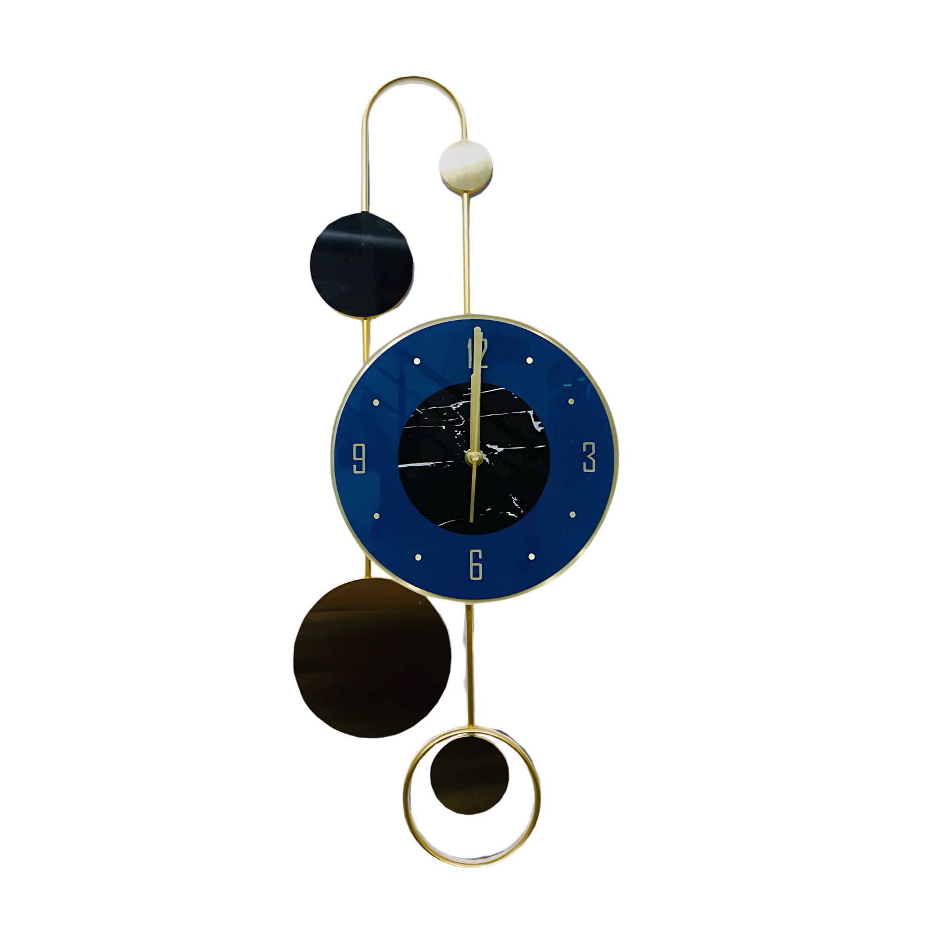Functional Artistic Wall Clock with Unique Abstract Design – 60CM x 35CM - Nestern