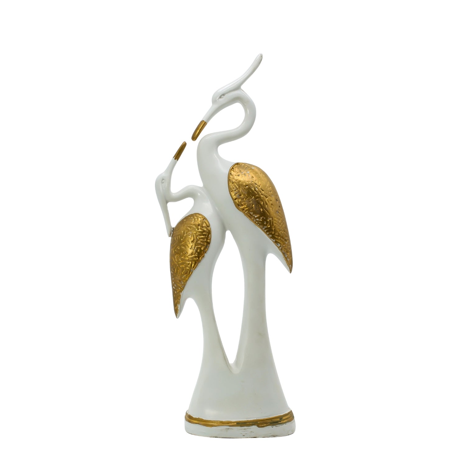 Graceful Crane Decor With Gold Detailing For Elegant Spaces