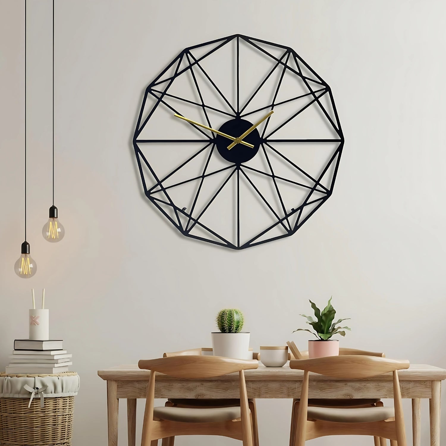 Black Metal Analog Wall Clock 24 Inches Adding Unique Charm