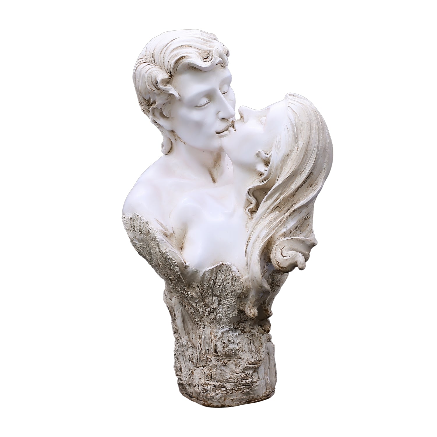Elegant Valentine Couple Kiss Sculpture For Romantic Home Decor Accent