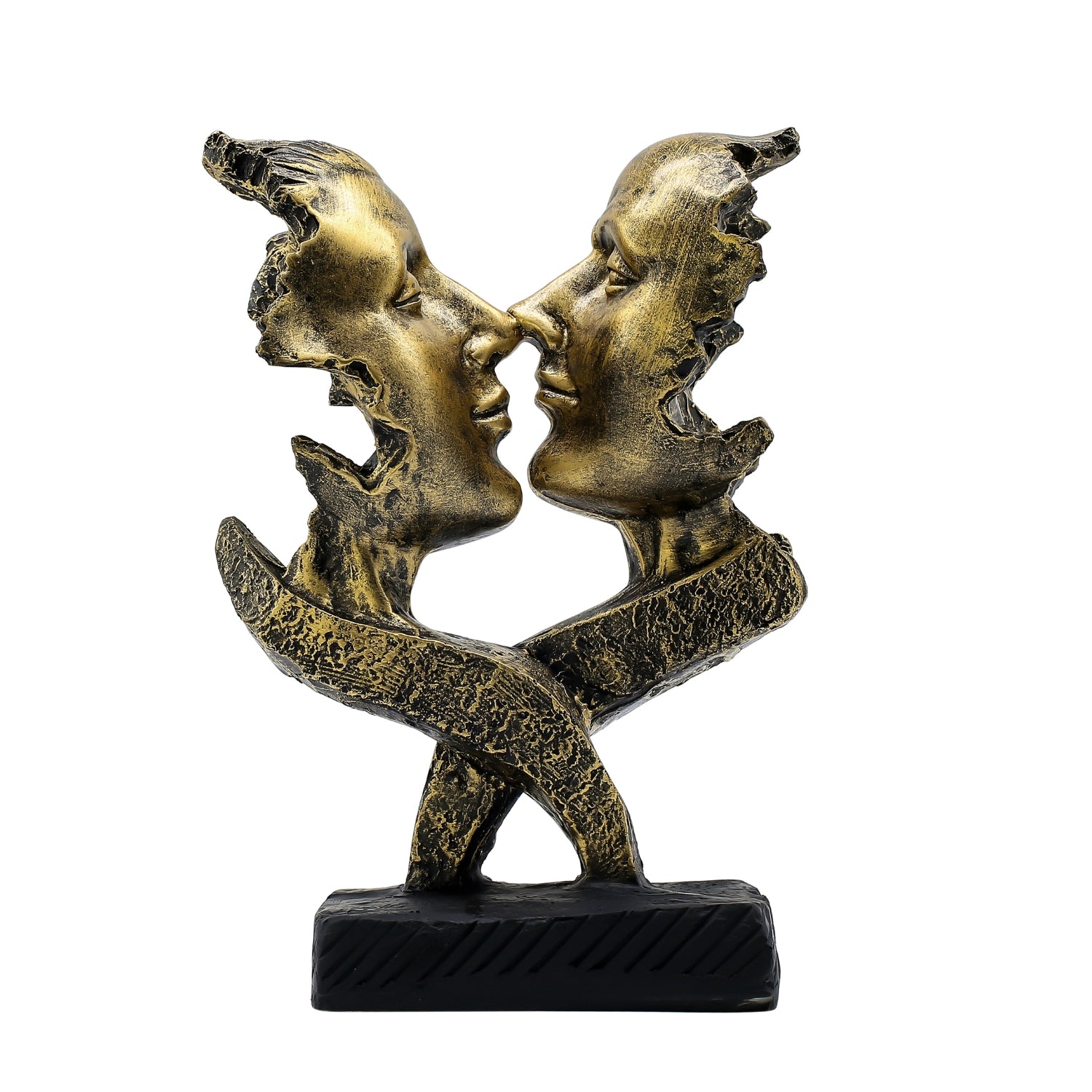 Abstract Romantic Couple Sculpture For Home Office & Table Decor