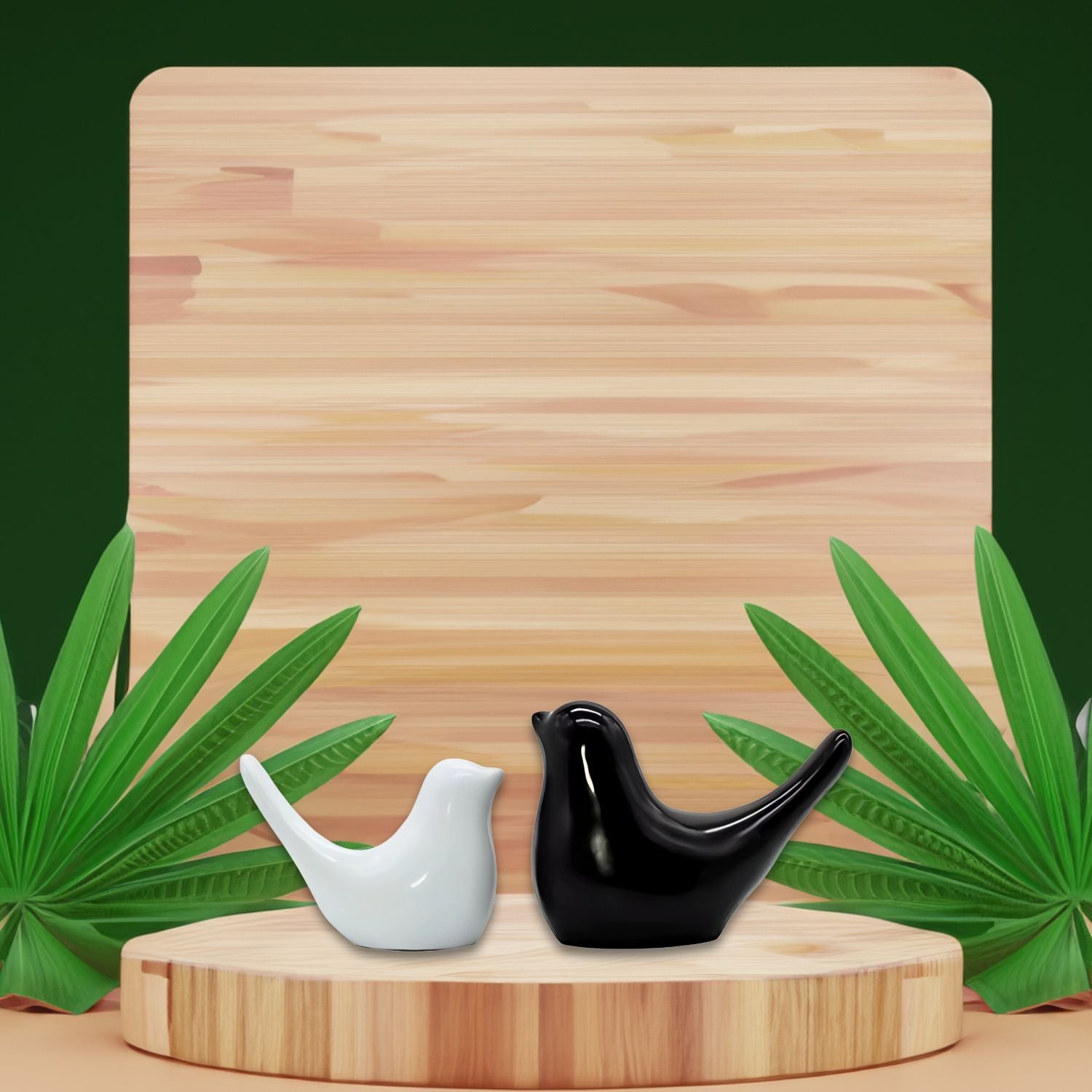 2 Birds Sitting Pair Figurine Home Decorative Showpiece