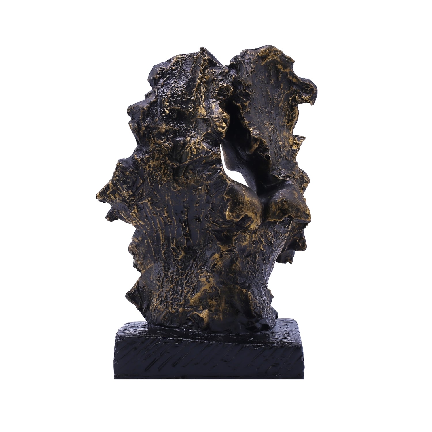 Elegant Romantic Bronze Couple Sculpture For Sophisticated Home Decor Accent