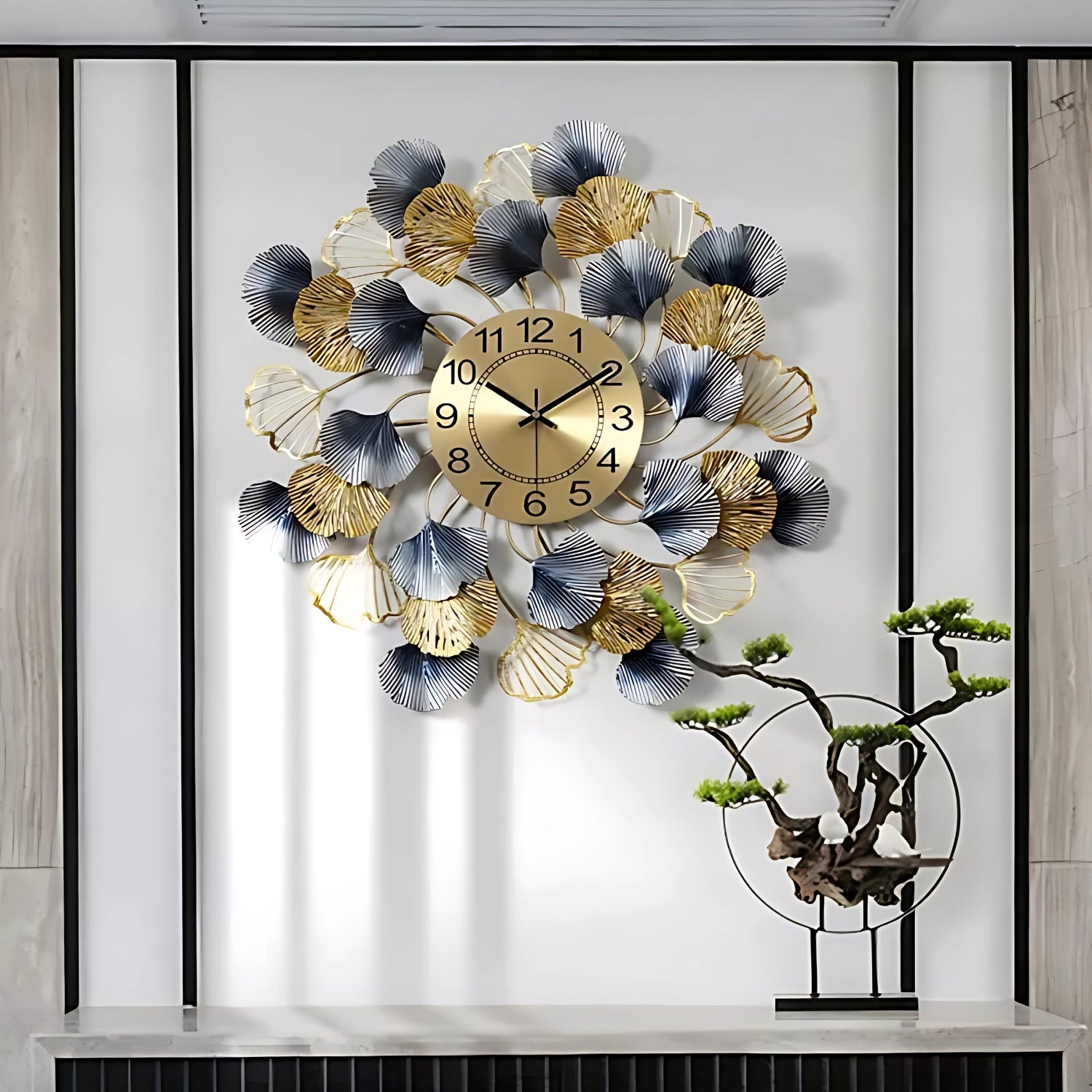 Silent Luxury Ginkgo Leaf Metal Wall Clock Bringing Nature Inspired Elegance
