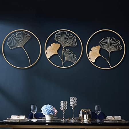 Elegant Metal Ginkgo Leaf Wall Art