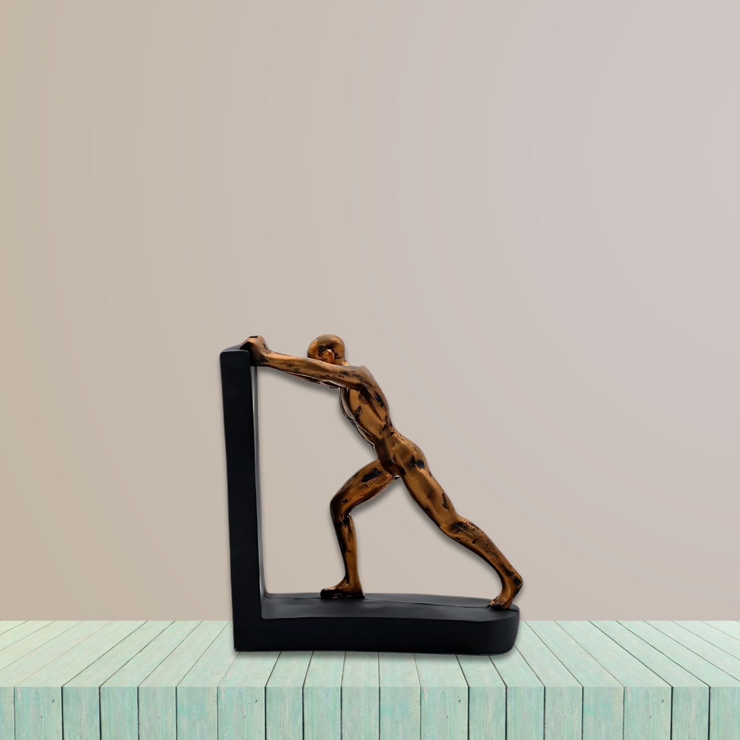 Push Man Showpiece for Home Decor Gift Items Living Room