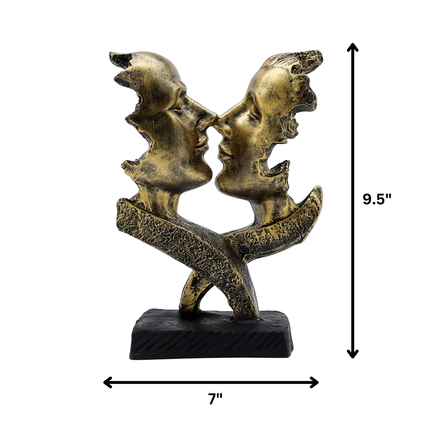 Abstract Romantic Couple Sculpture For Home Office & Table Decor