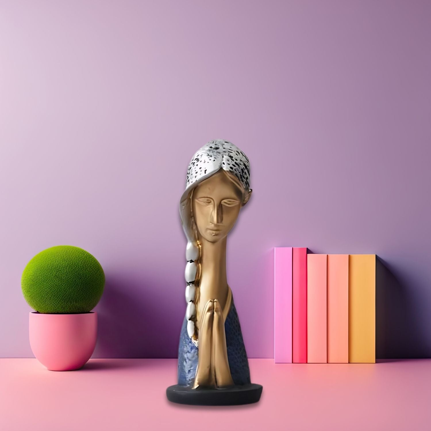 Welcome Lady Statue for Entrance Door Decoration Items for Home decor