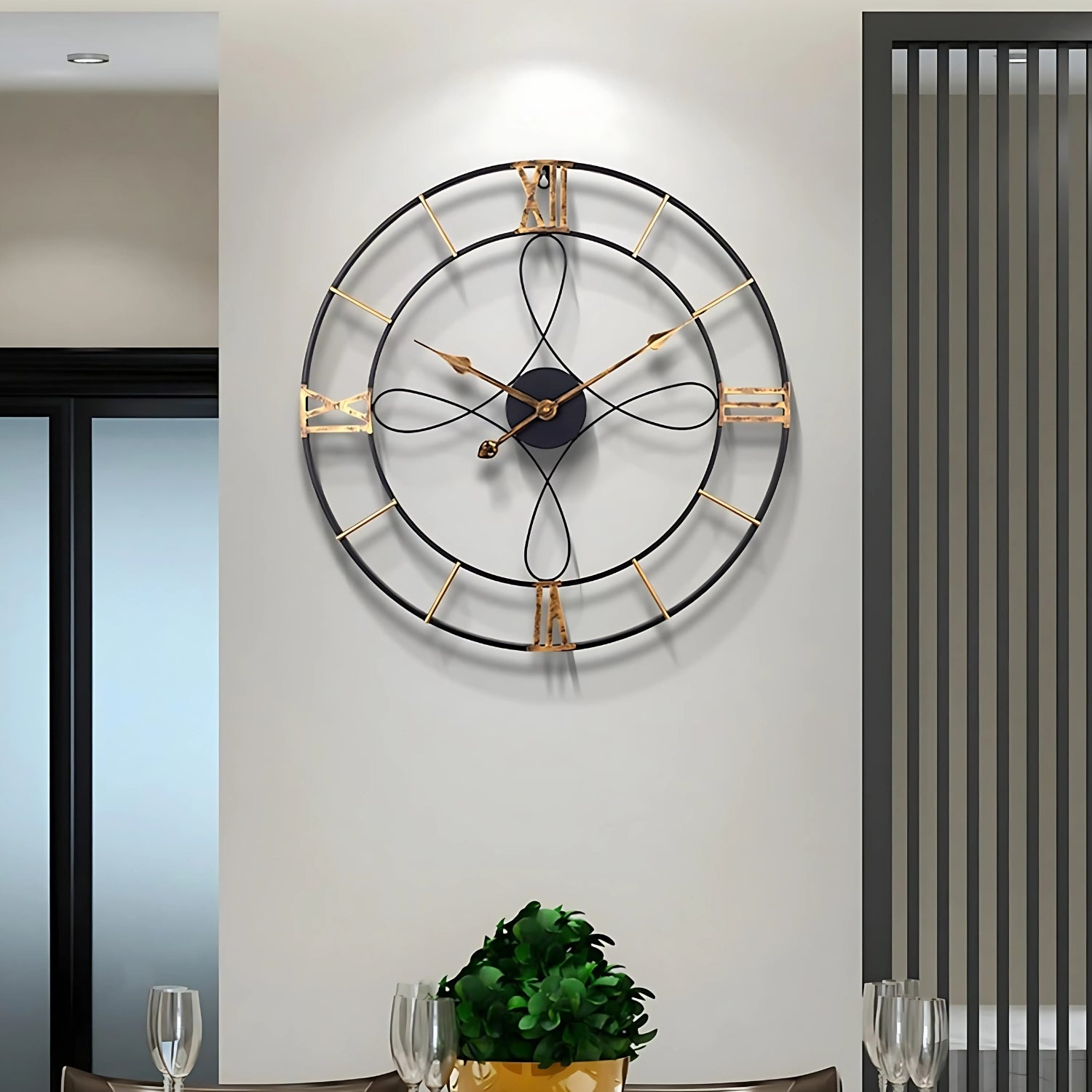Dasharia Designer Metal Wall Clock Enhancing Modern Decor