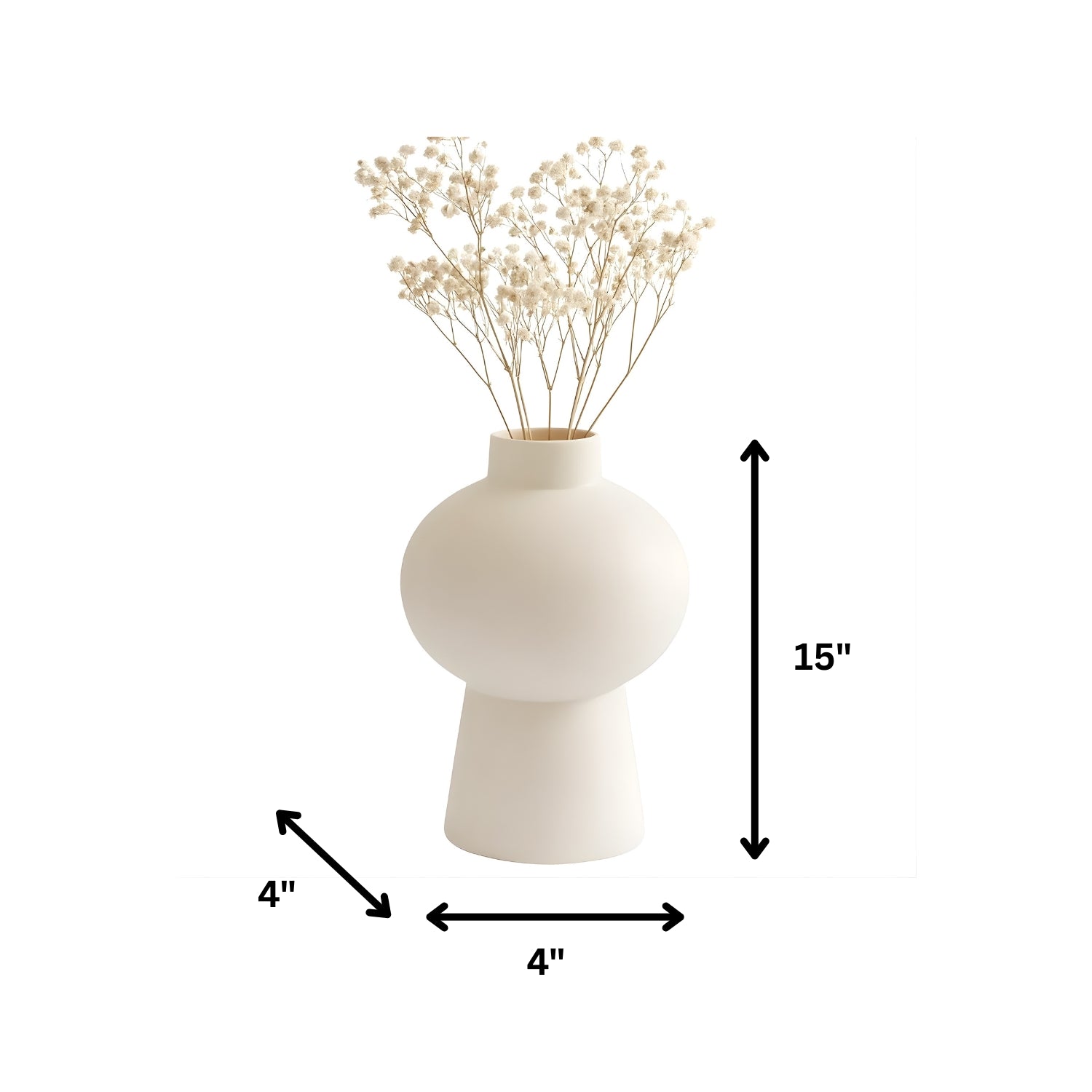 Elegant Minimalist Ceramic Mushroom Vase For Modern Home Decor