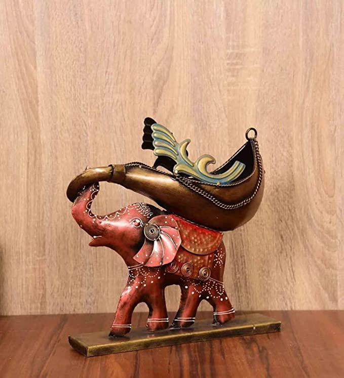 Majestic Elephant with Regal Canoe Bottle Holder - Nestern