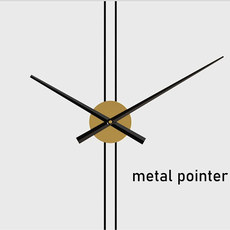 Large Modern Metal Wall Clock – Minimalist Industrial Decor