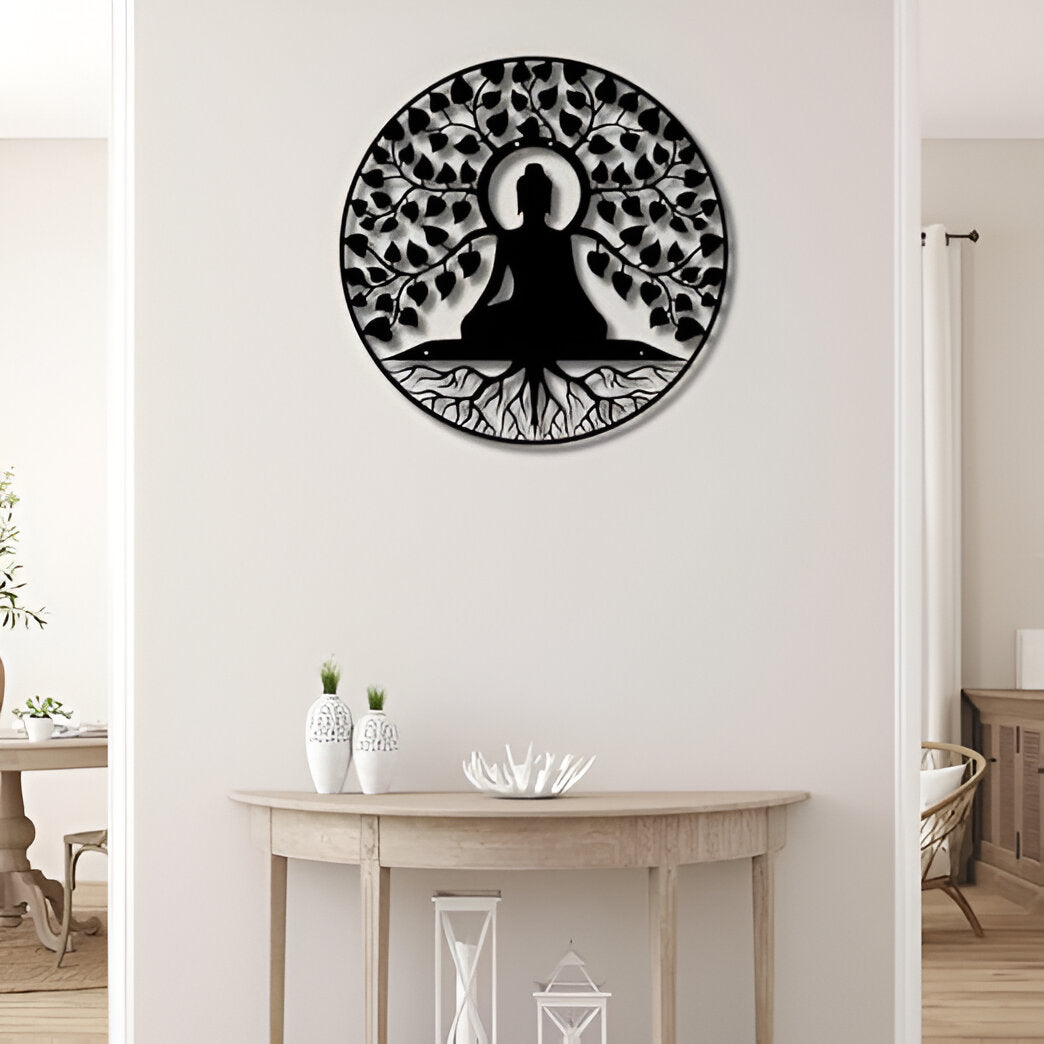 Buddha Wall Art – Sacred Bodhi Tree Metal Decor