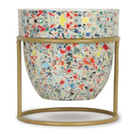 Chic Planter with Gold Stand – Stylish Home Accent
