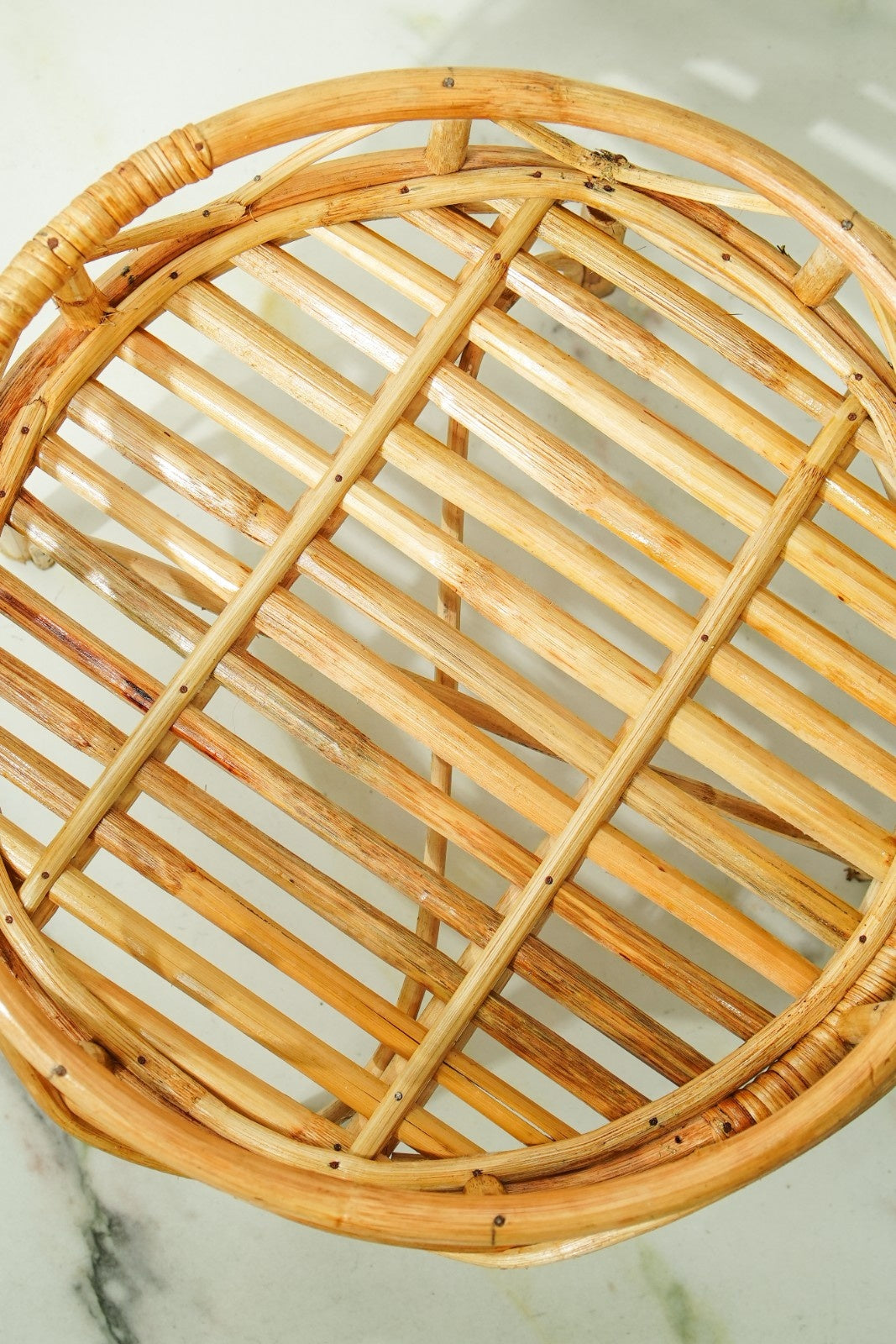 Rattan Round Handmade Plant Stand – Elevated Indoor & Outdoor Pot Holder