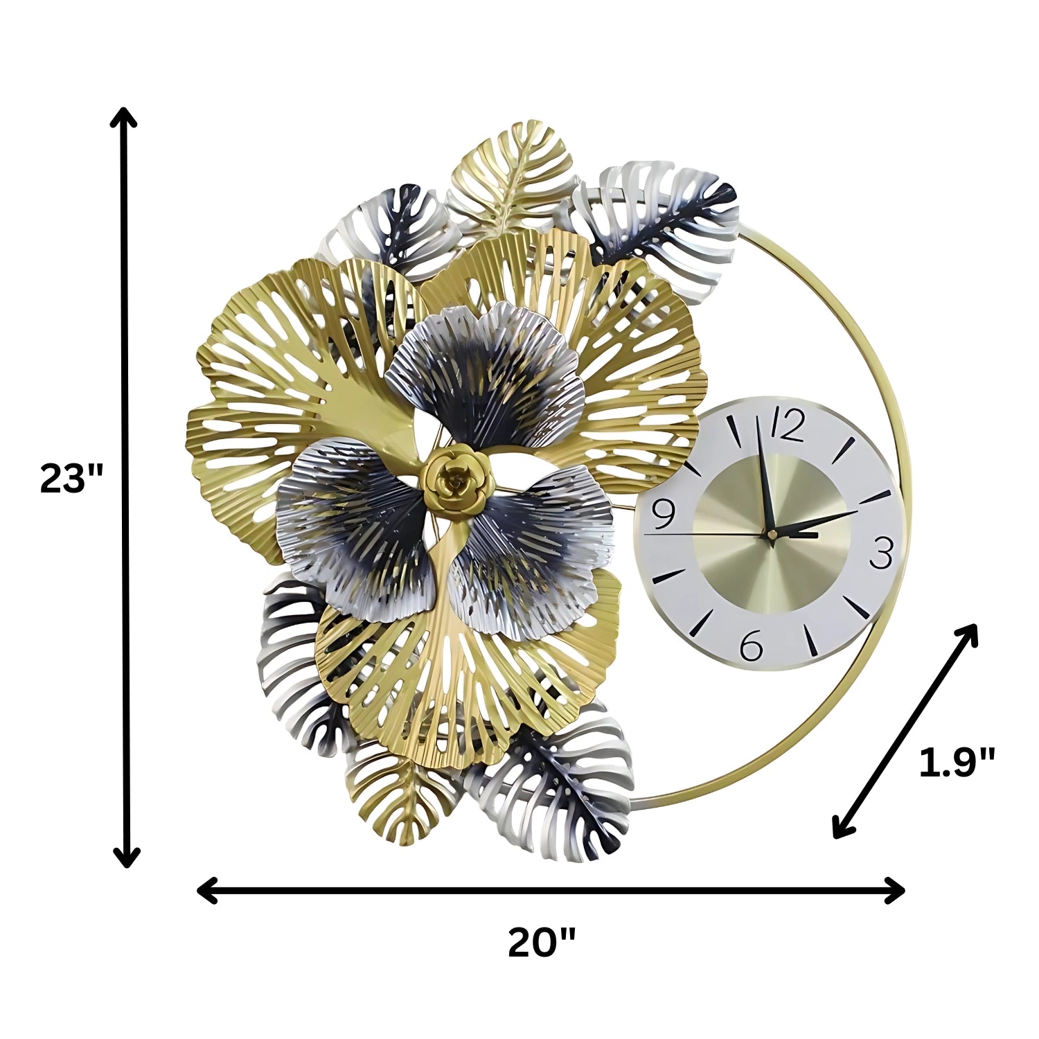 Luxury Floral Wall Clock Blooming With Elegance & Timeless Style
