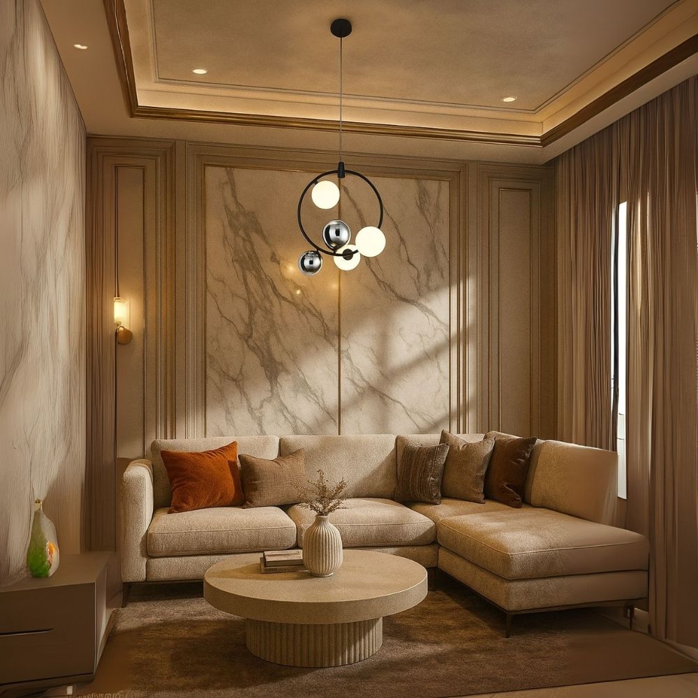 Elegant 3-Light Ceiling Pendant - Black Chrome With Milky Glass