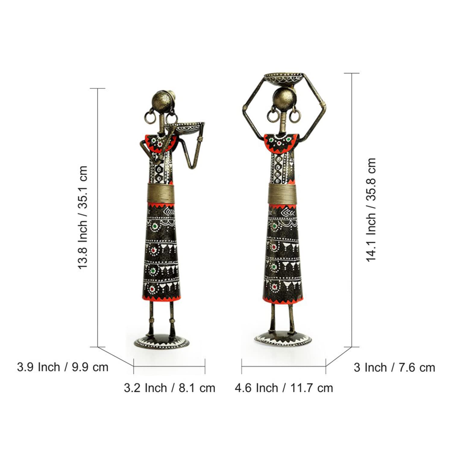 Tribal Art Metal Tea Light Candle Holders (Set of 4) - Nestern